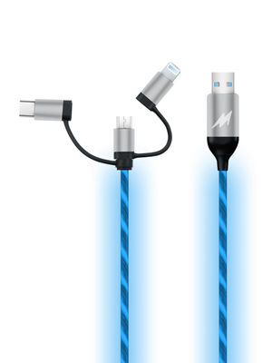 Buy Macmerise Illume Blue - 3 In 1 LED Cables USB Cables Online