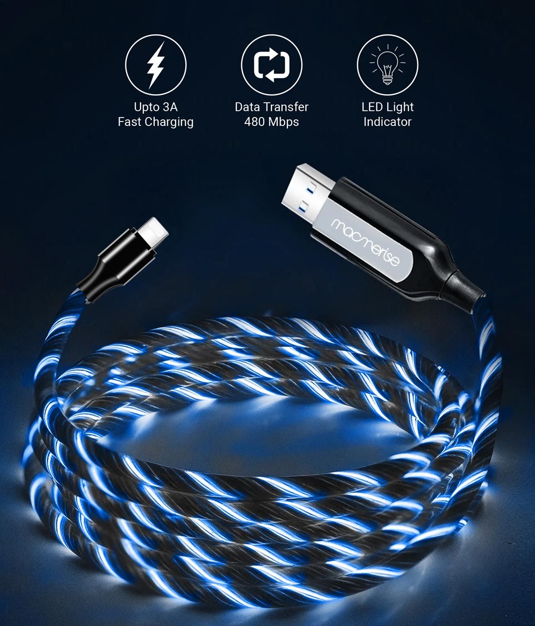 Macmerise Illume Black - Lightning LED Cables