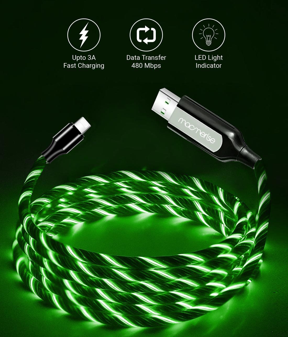 Macmerise Illume Green - Lightning LED Cables