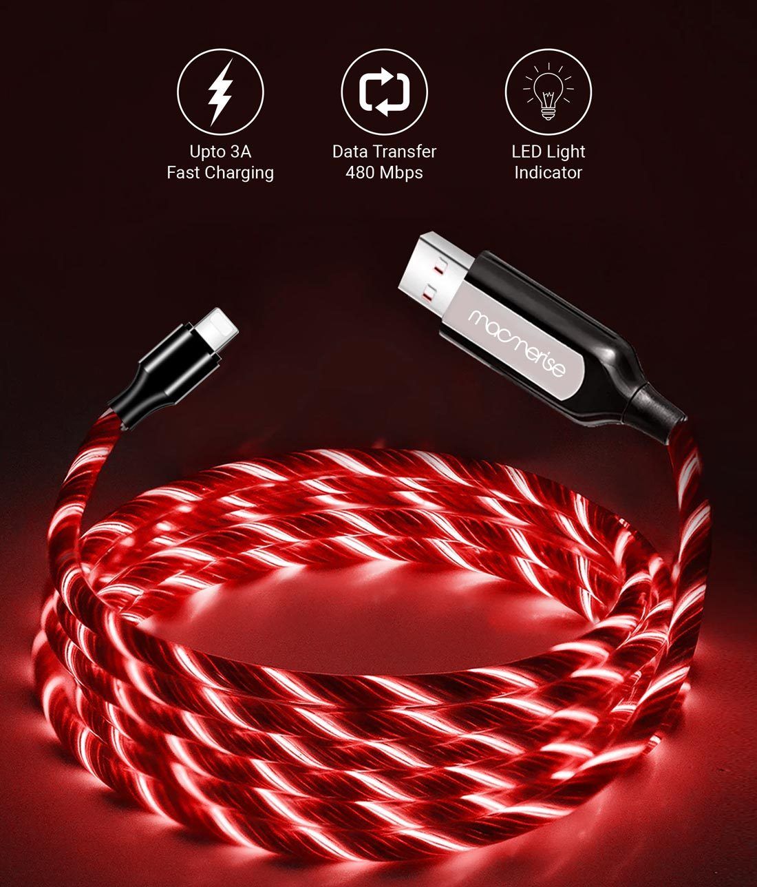 Macmerise Illume Red - Lightning LED Cables