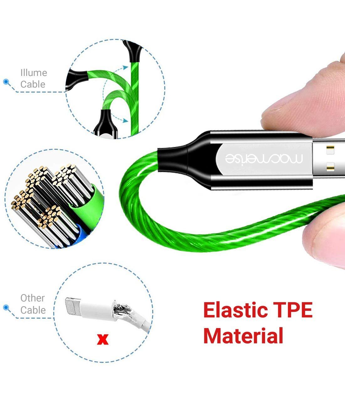 Macmerise Illume Green - Type C LED Cables