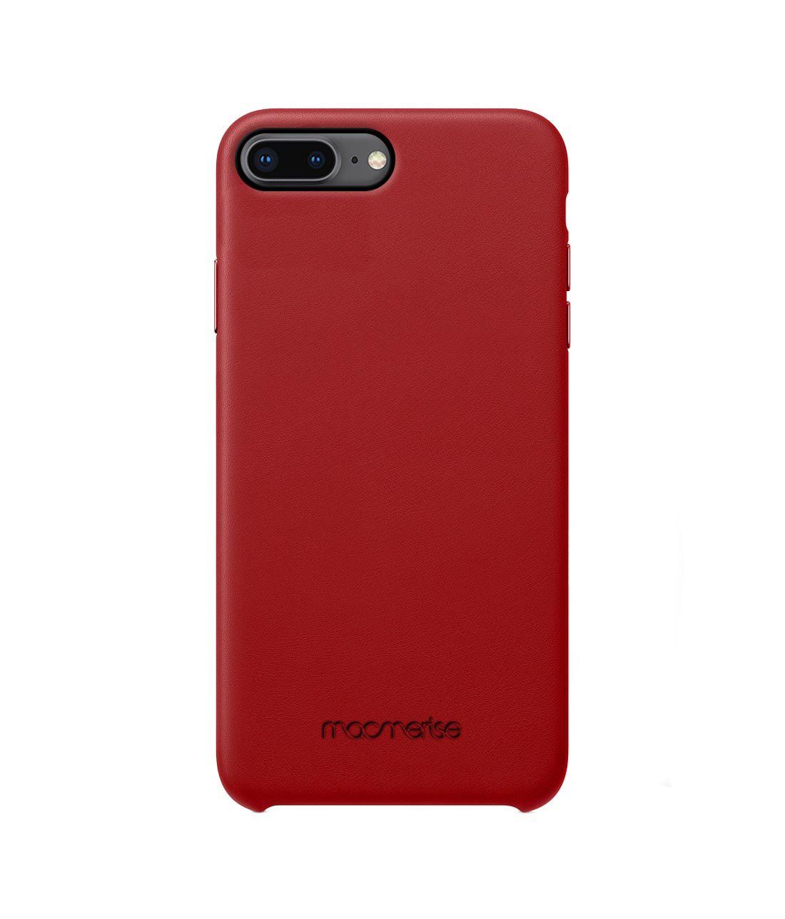 Leather Phone Case Red - Leather Phone Case for iPhone 8 Plus