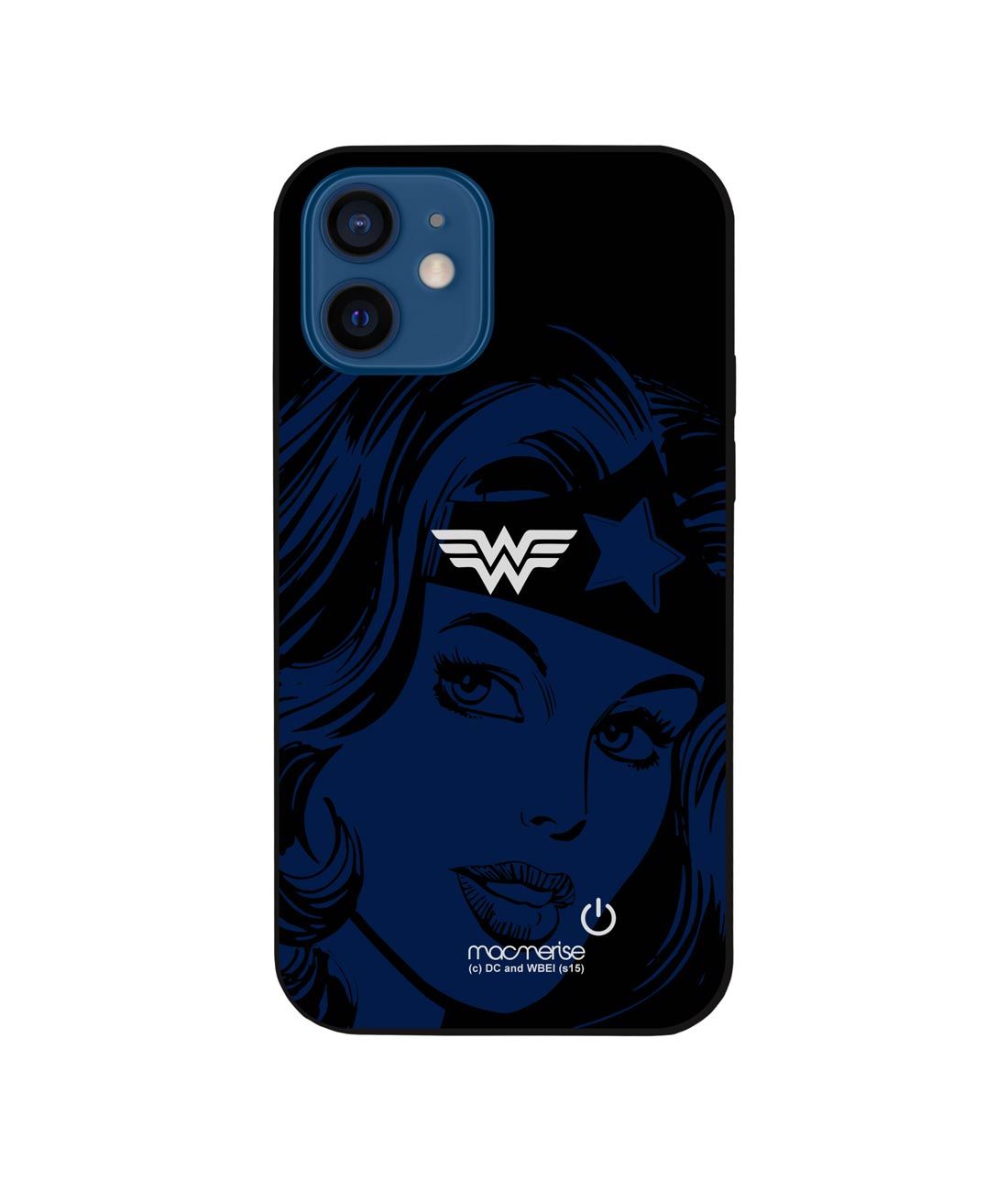 Silhouette Wonder Woman - Lumous LED Case for iPhone 12 Mini