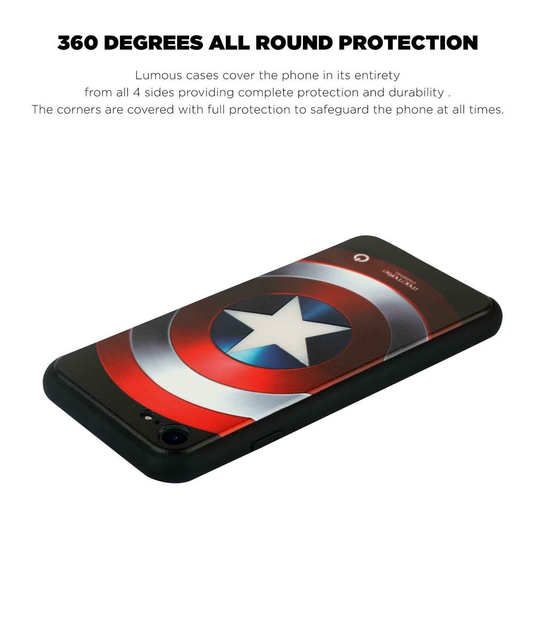 Classic Captains Shield - Lumous LED Phone Case for iPhone 8