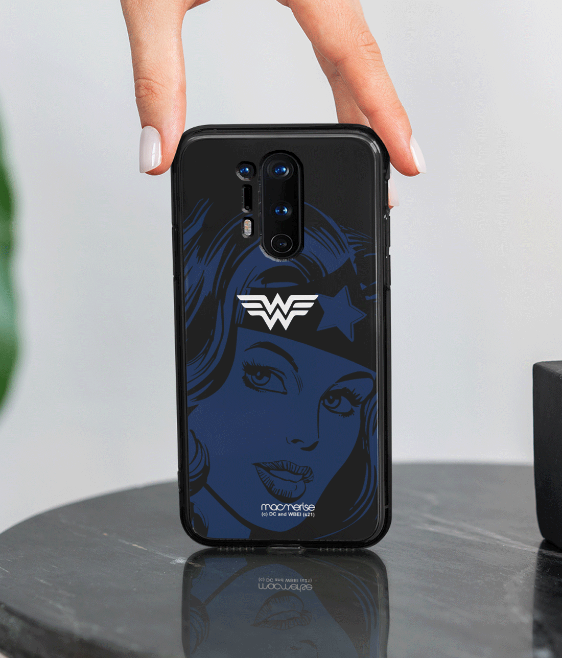 Silhouette Wonder Woman - Lumous LED Phone Case for OnePlus 8 Pro