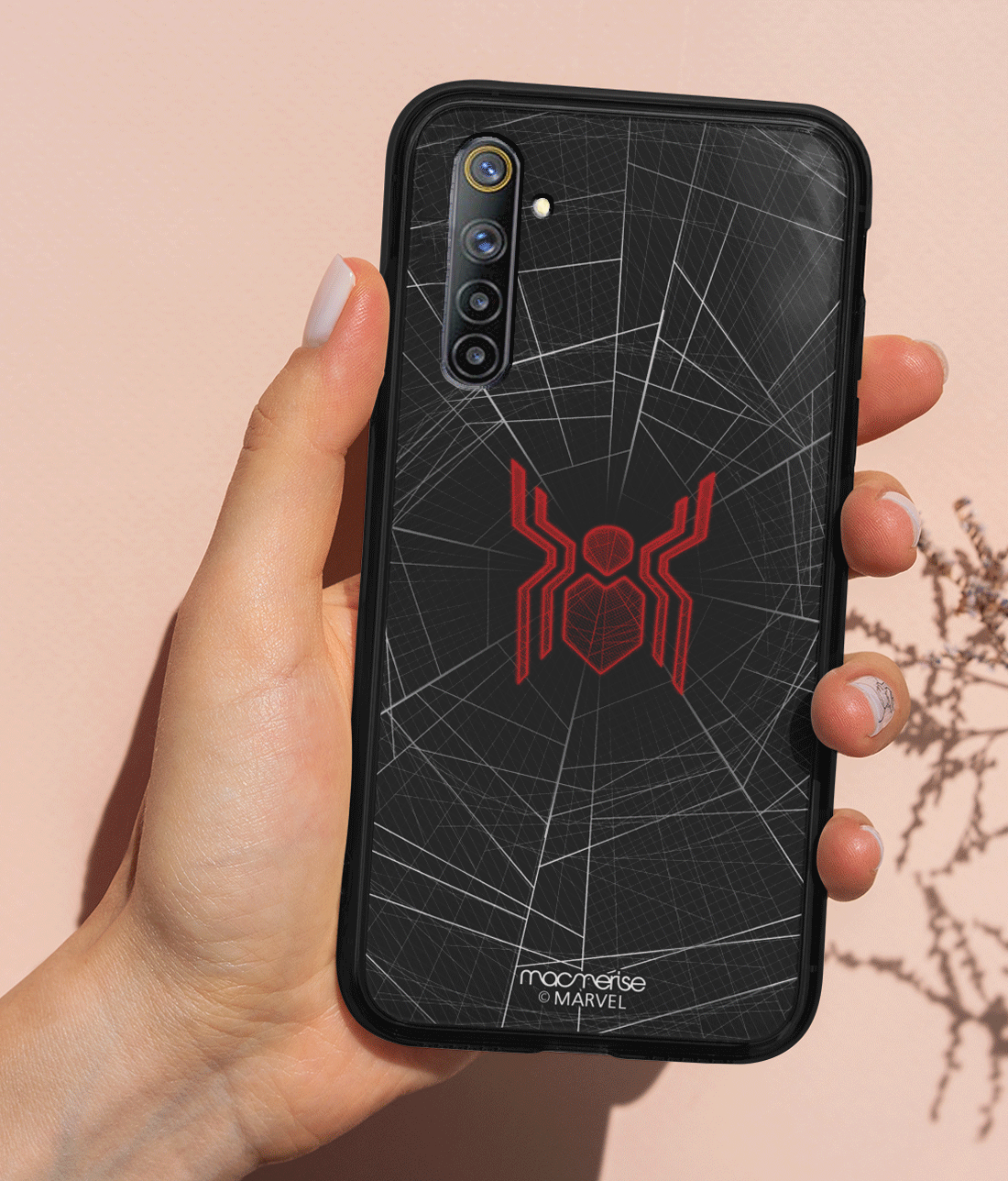 Spider Webbed - Lumous LED Phone Case for Realme 6