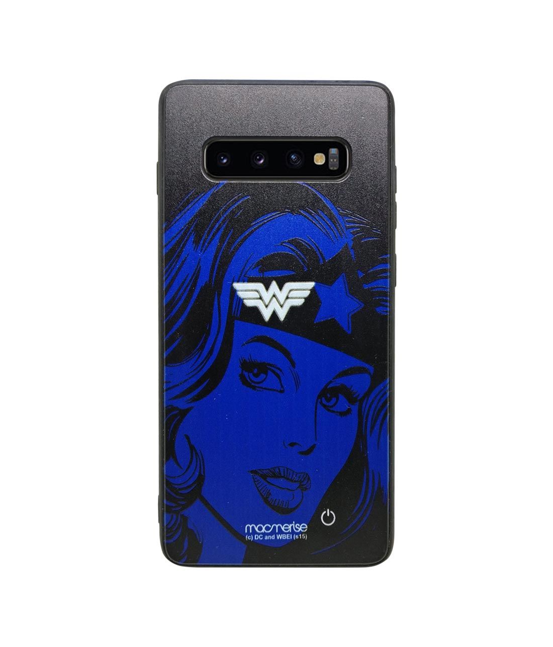 Silhouette Wonder Woman - Lumous LED Phone Case for Samsung S10 Plus