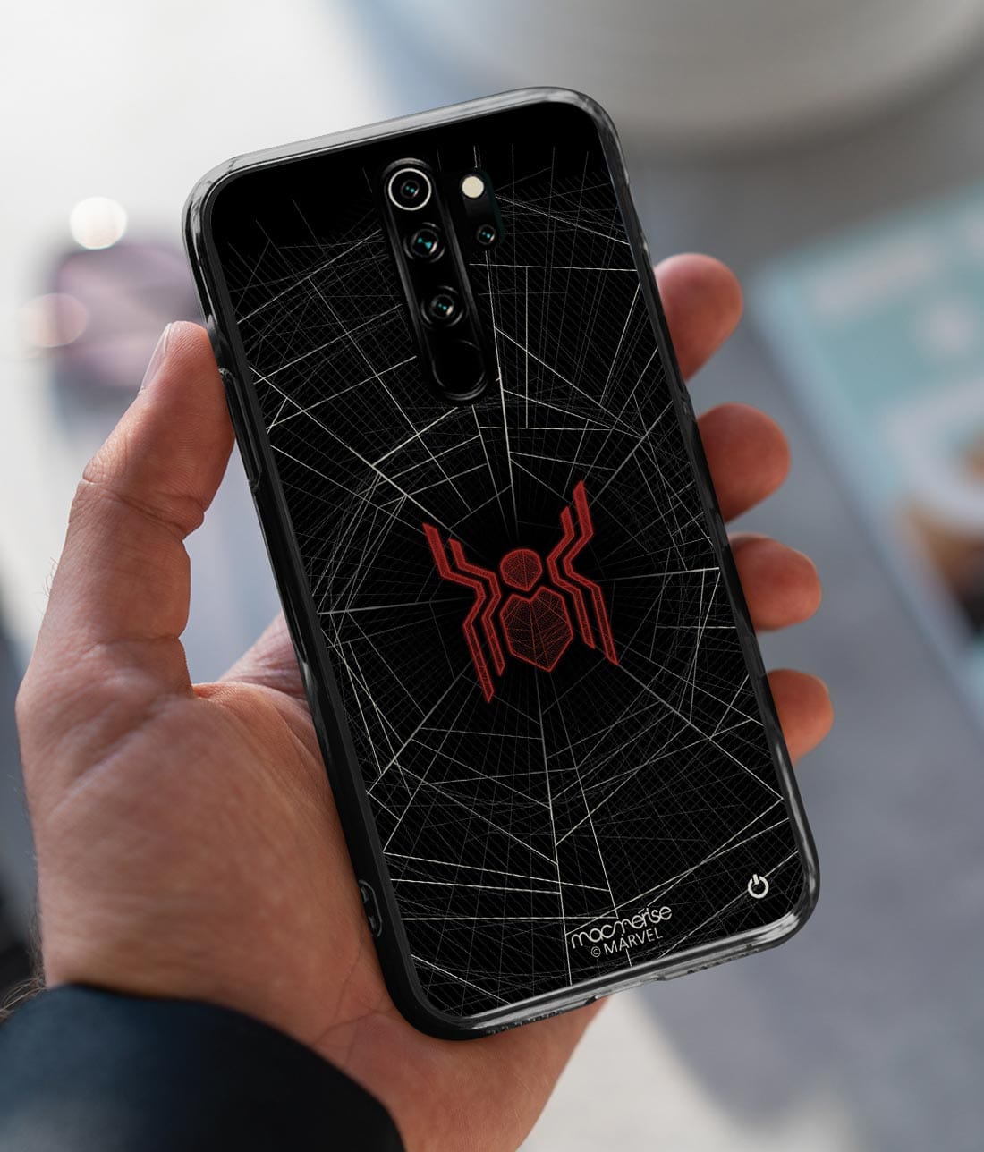 Spider Webbed - Lumous LED Phone Case for Xiaomi Redmi Note 8 Pro