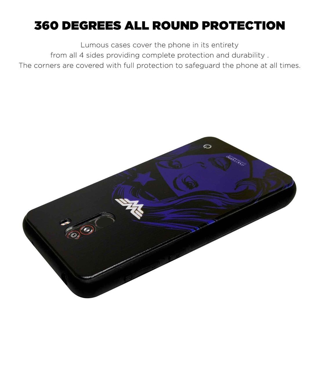 Silhouette Wonder Woman - Lumous LED Phone Case for Xiaomi Poco F1