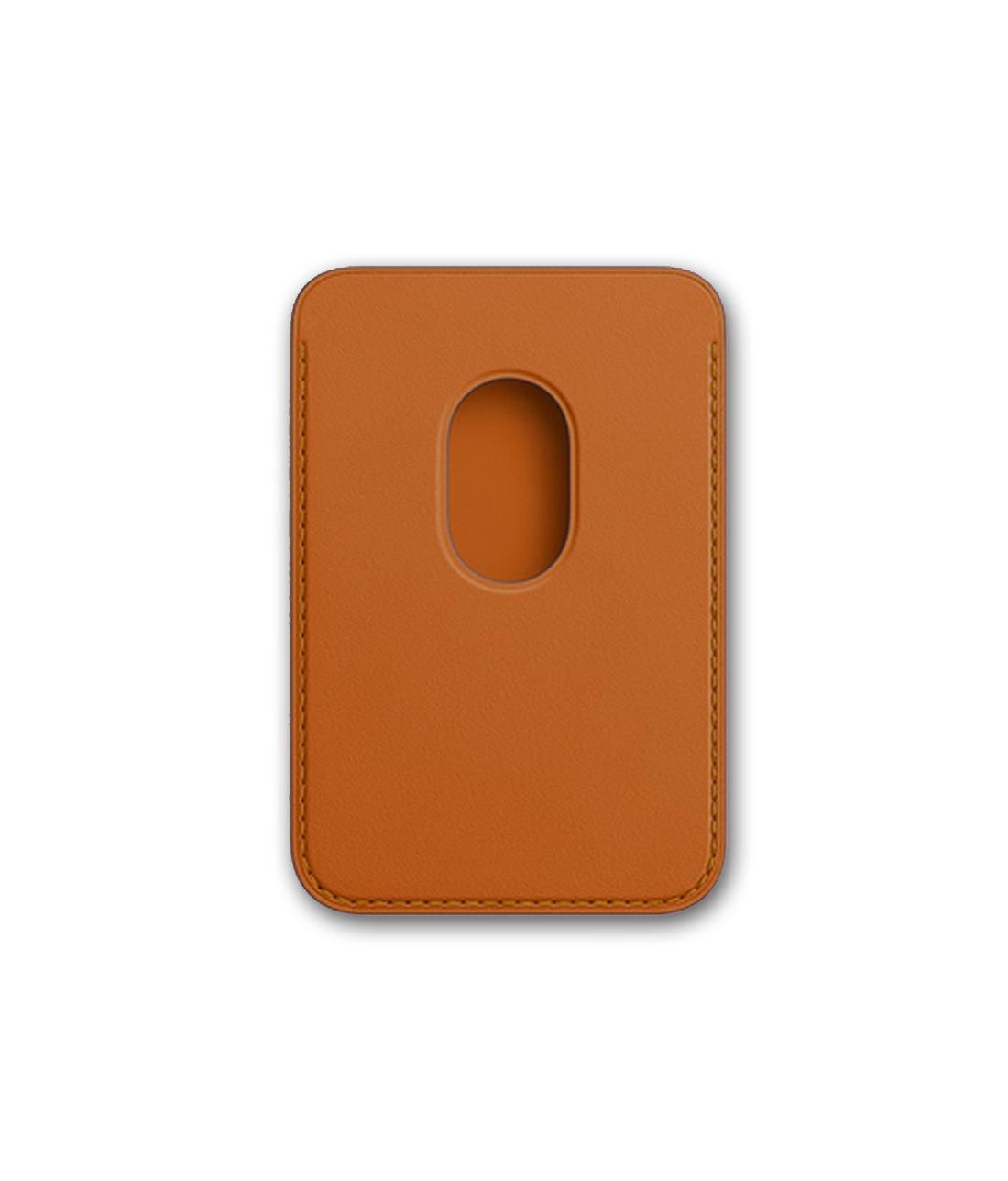 Leather Case Orange - Magsafe Card Case