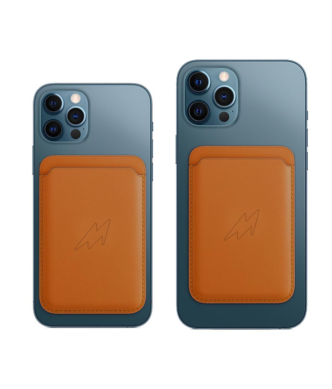Leather Case Orange - Magsafe Card Case