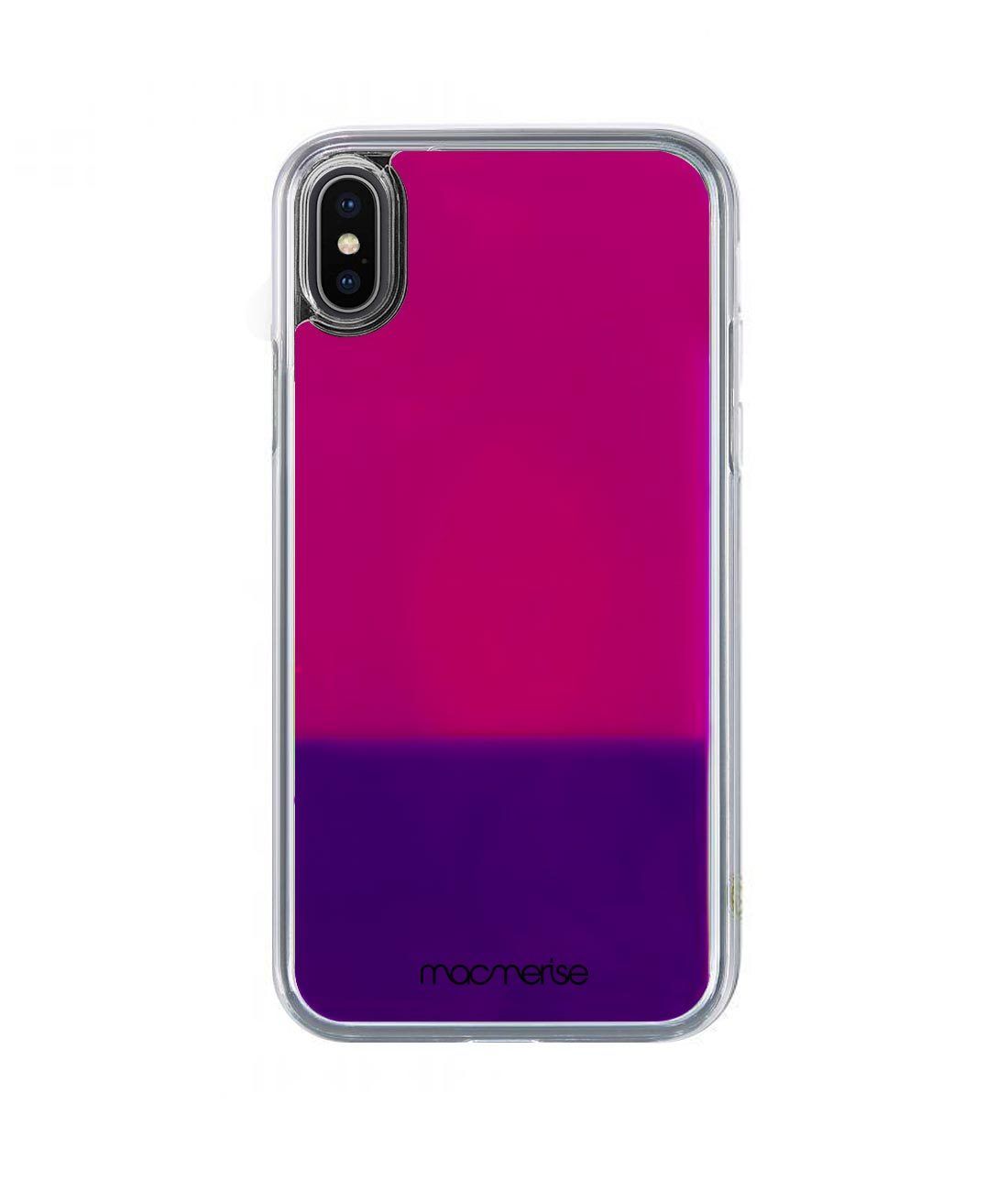 Neon Sand Purple Pink - Neon Sand Phone Case for iPhone X