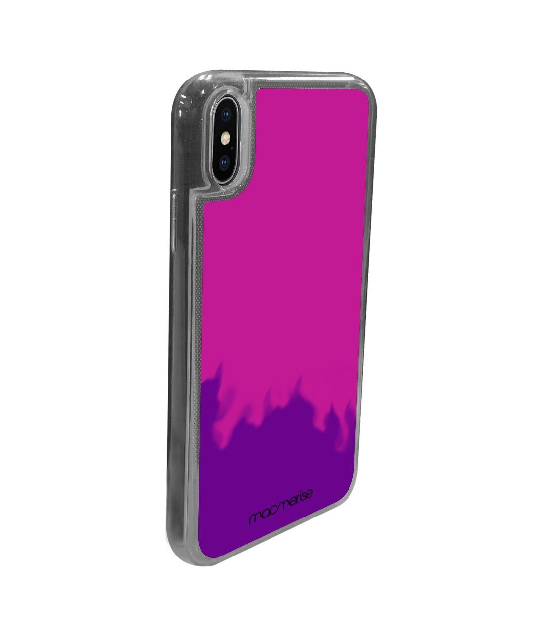 Neon Sand Purple Pink - Neon Sand Phone Case for iPhone X