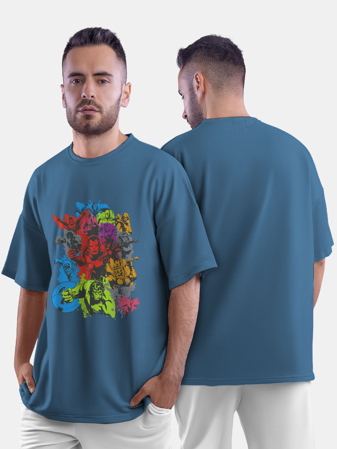 Buy Artistic Marvel - Male Oversized T-Shirt T-Shirts Online