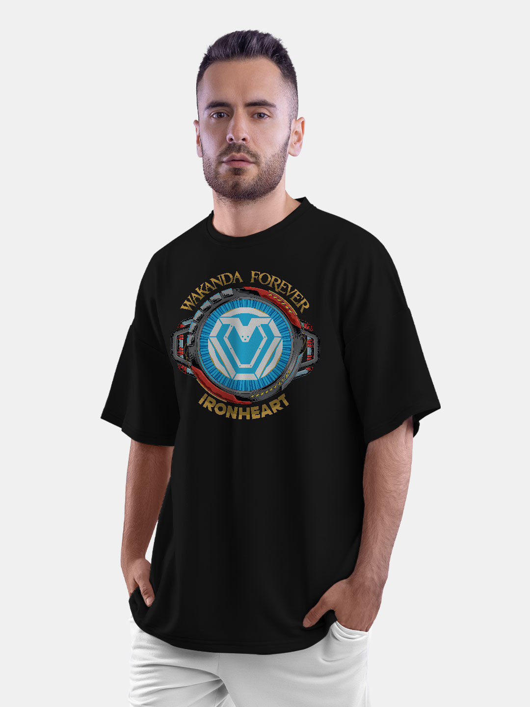 Buy Wakanda Forever Power Black - Male Oversized T-Shirt T-Shirts Online