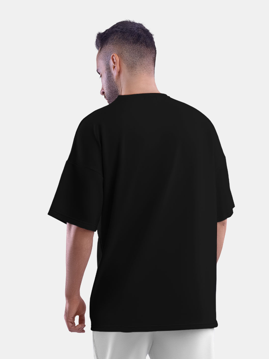 Black t shop shirt back side