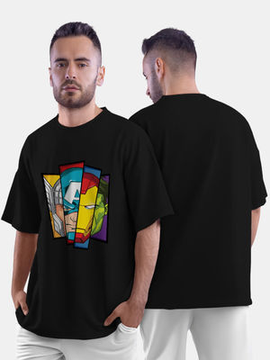 Buy Comic Avenger Face - Mens Oversized T-Shirt T-Shirts Online