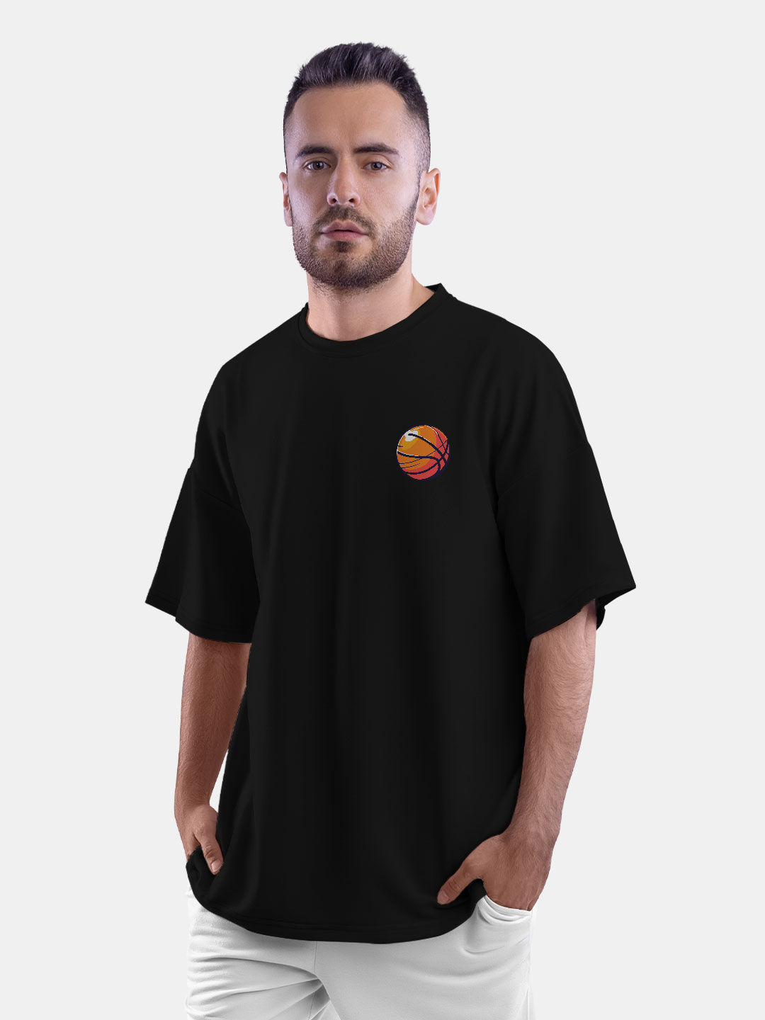 Next Level Men's Black Unisex Pocket Crew T-Shirt