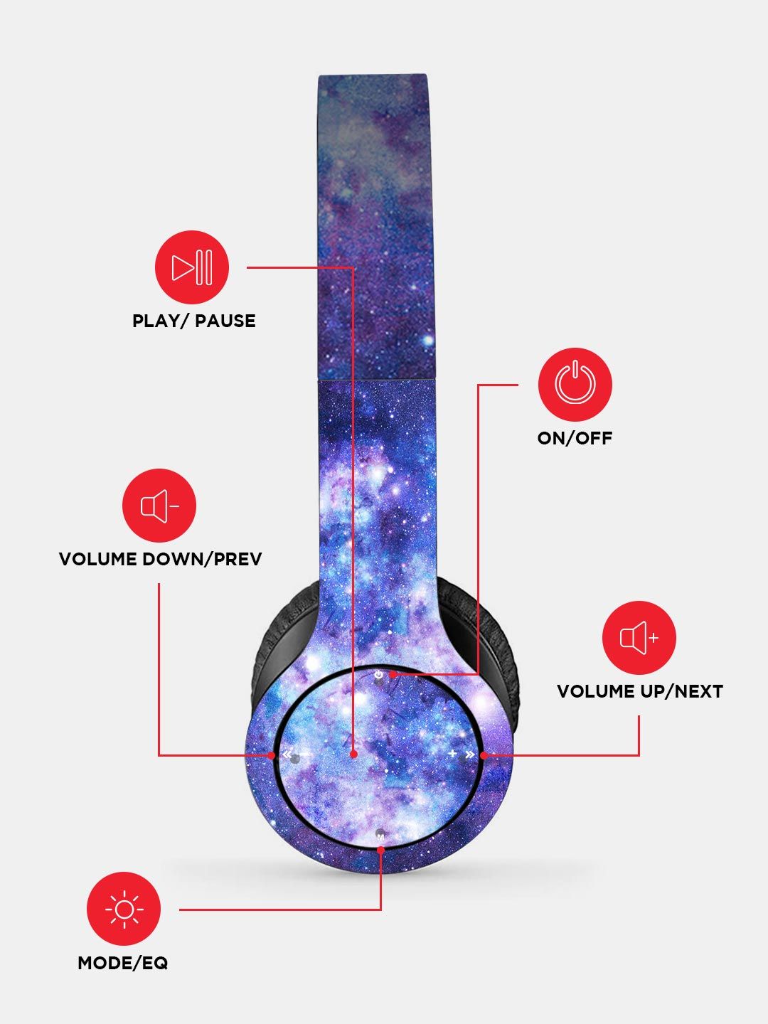 Galaxy Effect - P47 Wireless On Ear Headphones