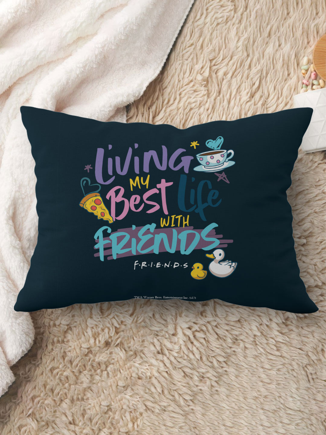 Valentine Best Life with Friends - Rectangle Pillow