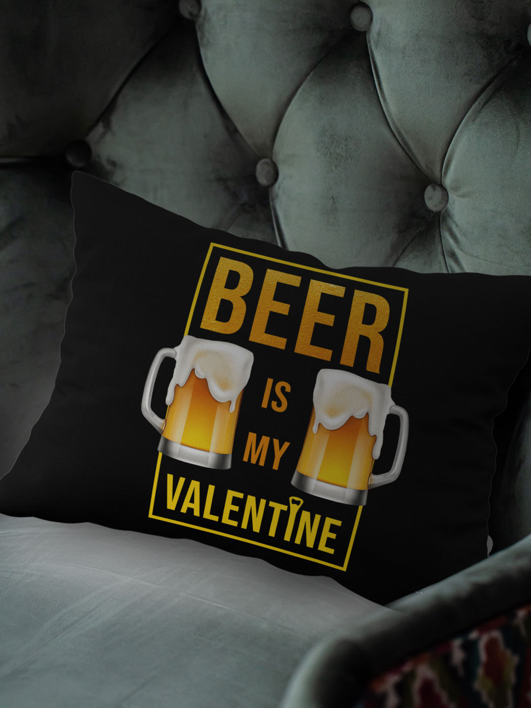 Valentine Beer - Rectangle Pillow