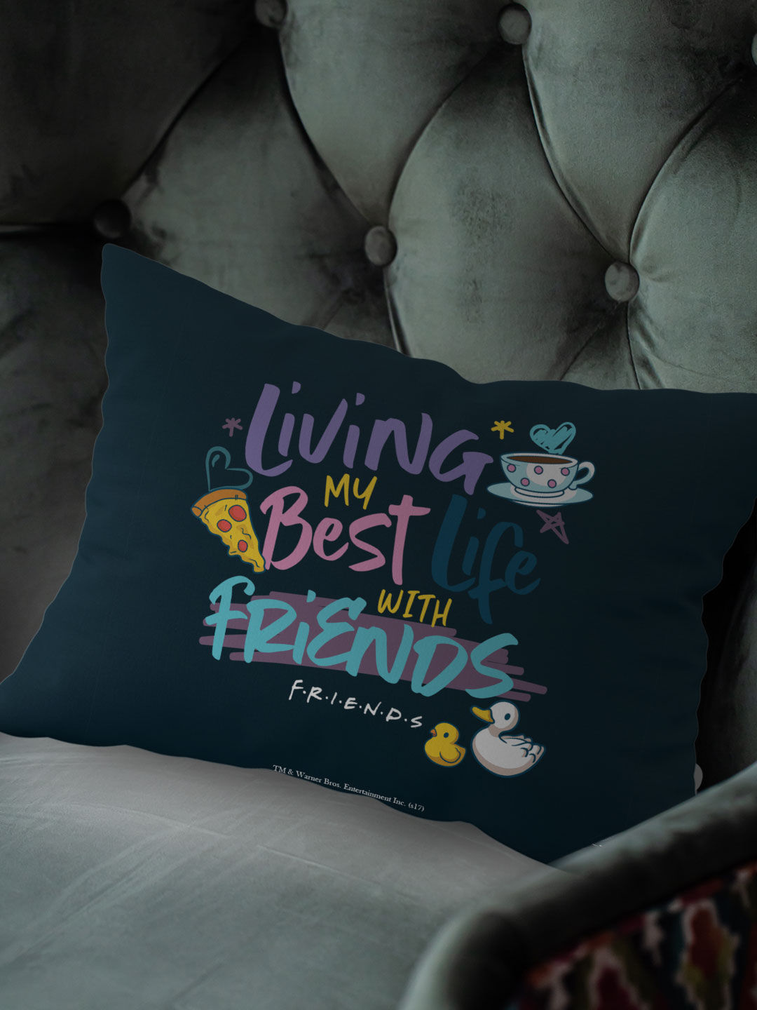 Valentine Best Life with Friends - Rectangle Pillow