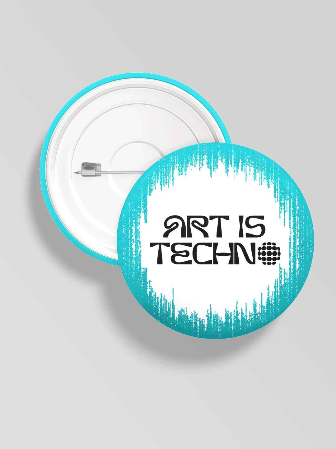 Buy Art is Techno Blue - Pin Badge Pin Badges Online