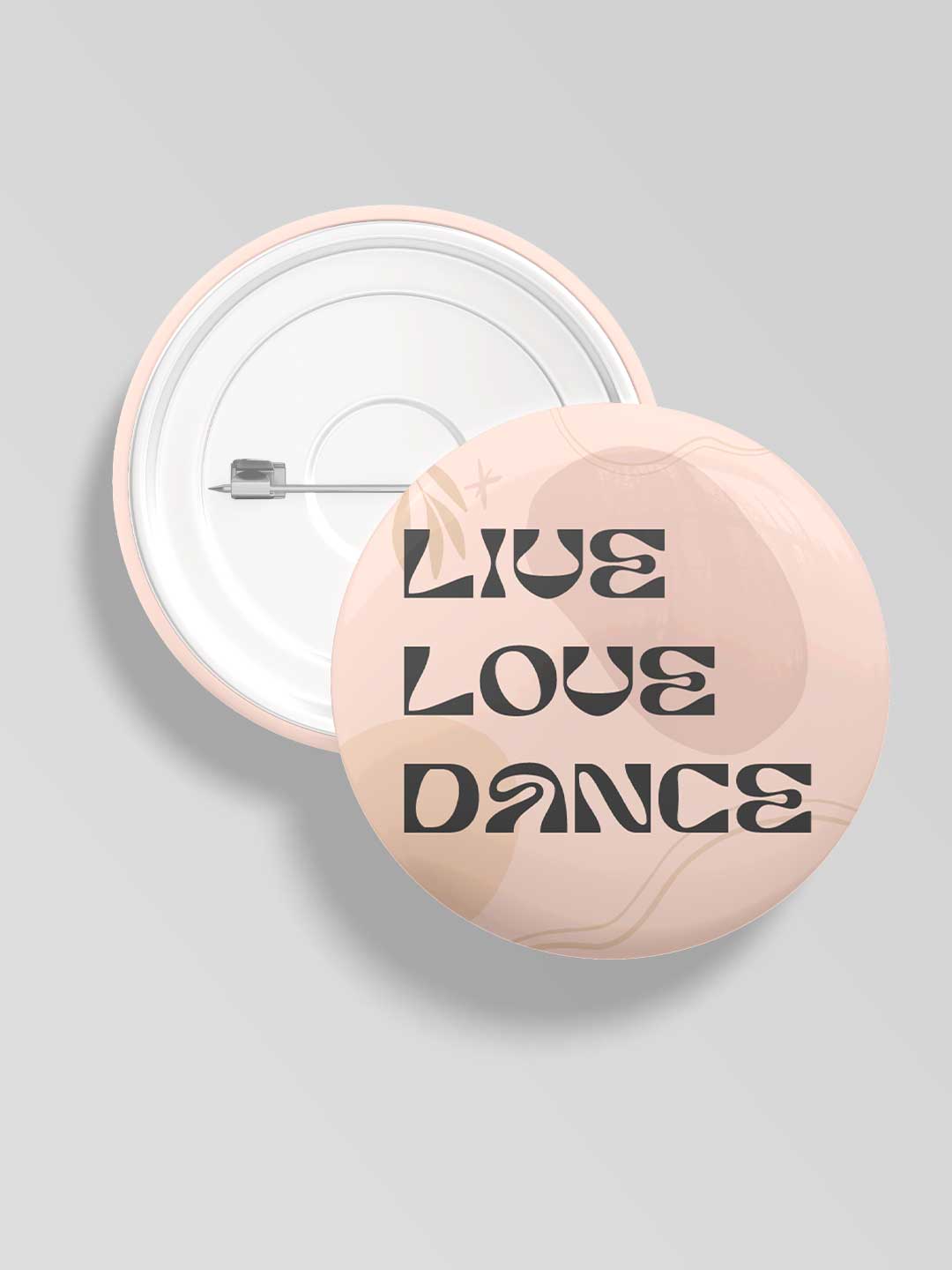 Buy Live Love Dance Brown - Pin Badge Pin Badges Online