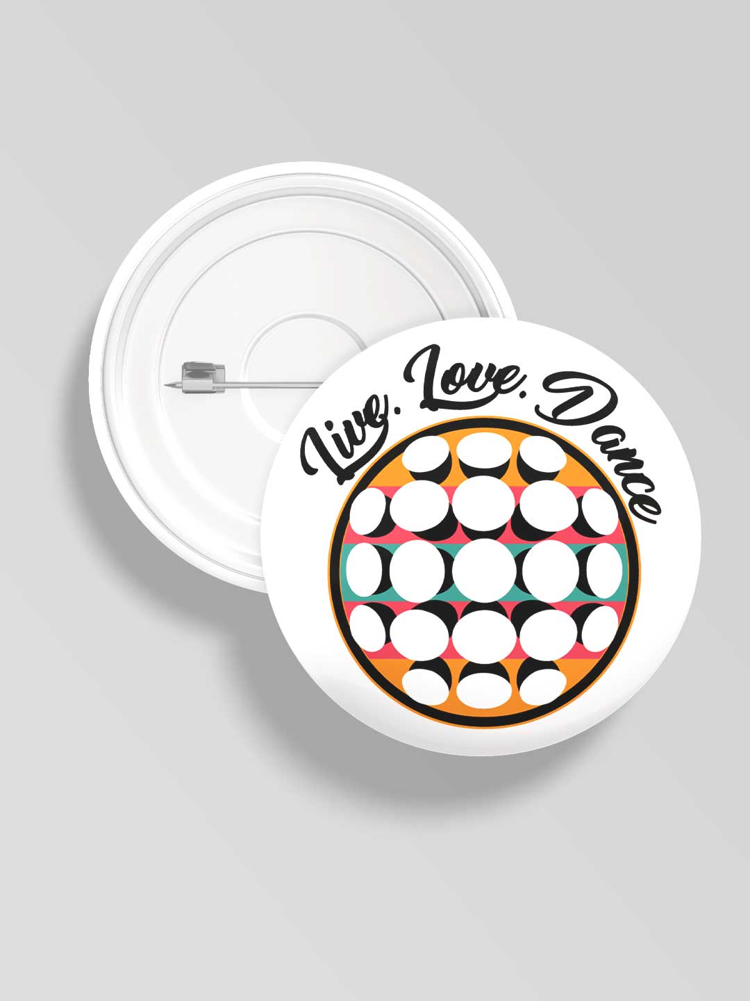 Buy Live Love Dance Colorful - Pin Badge Pin Badges Online