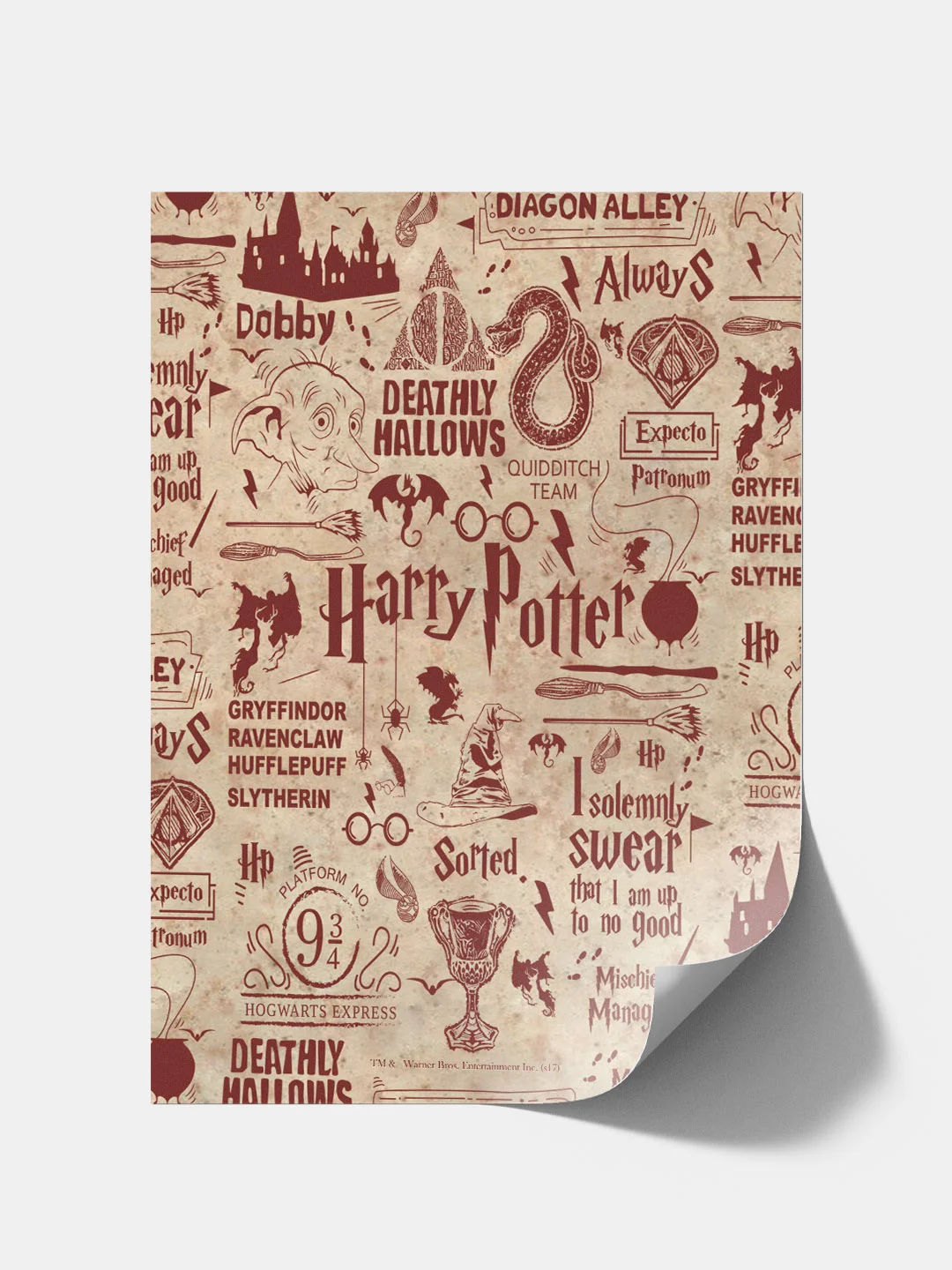 Buy Harry Potter Infographic Red - Posters Posters Online