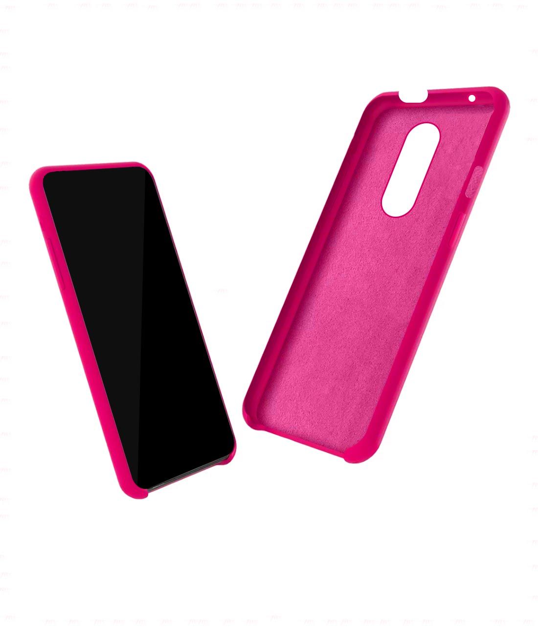 Silicone Phone Case Fuschia Pink - Silicone Phone Case for OnePlus 7 Pro