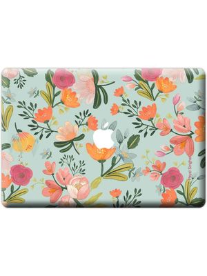 Buy Payal Singhal Aqua Handpainted Flower - Skins for Macbook Air 13" (2012-2017) Skins Online