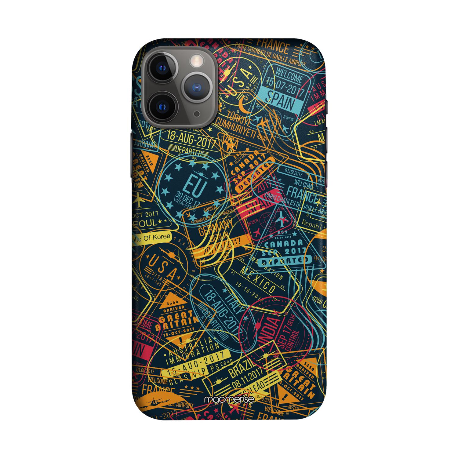 Buy Immigration Stamps Neon - Sleek Phone Case for iPhone 11 Pro Max Online