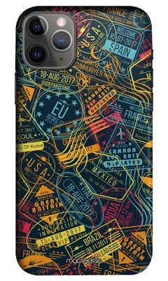Buy Immigration Stamps Neon - Sleek Phone Case for iPhone 11 Pro Max Phone Cases & Covers Online