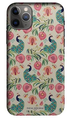 Buy Payal Singhal Anaar and Mor Beige - Sleek Phone Case for iPhone 11 Pro Max Phone Cases & Covers Online