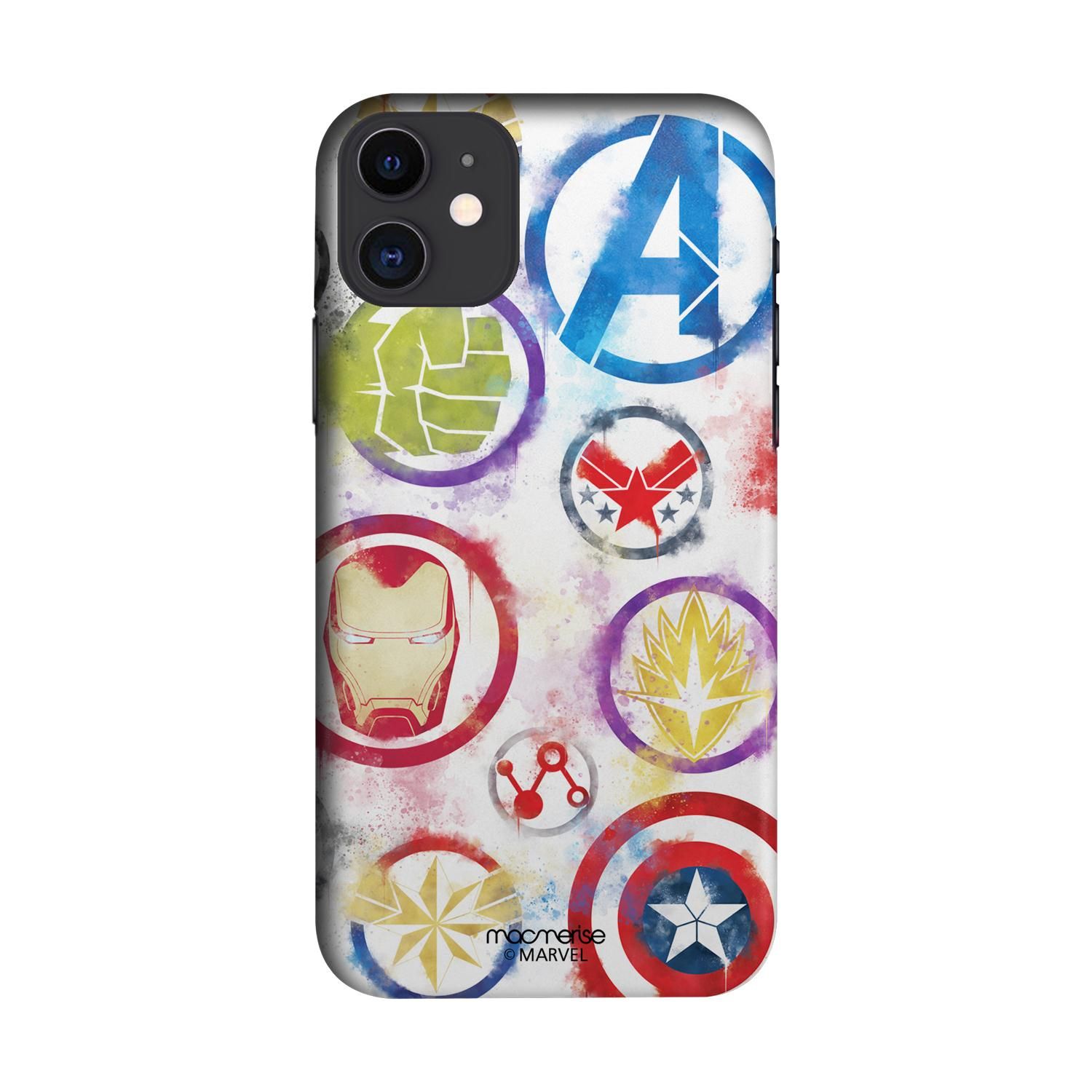 Buy Avengers Icons Graffiti - Sleek Phone Case for iPhone 11 Online