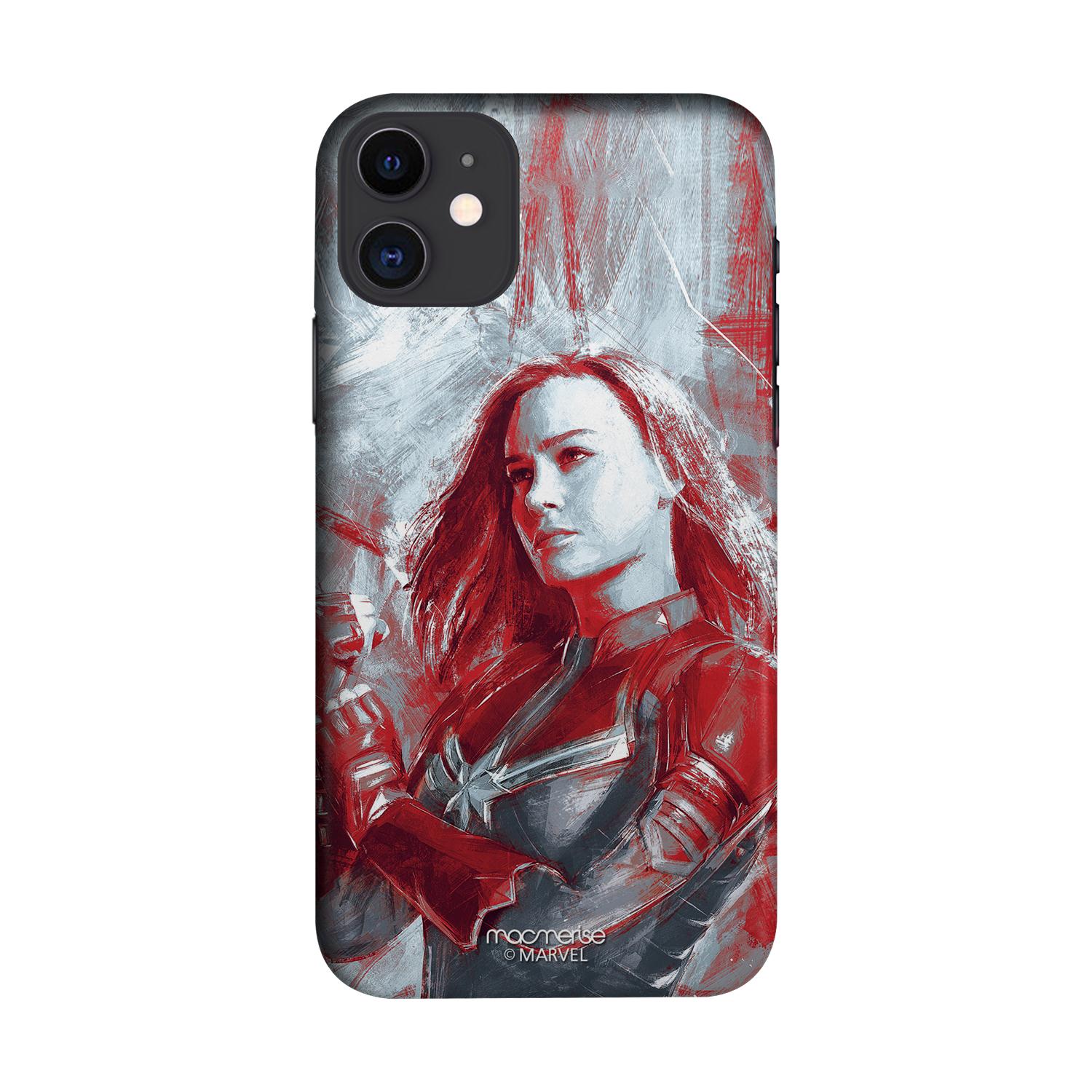 Buy Charcoal Art Capt Marvel - Sleek Phone Case for iPhone 11 Online