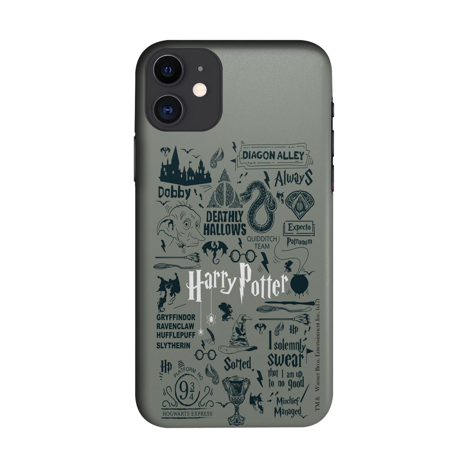 Buy Harry Potter Infographic Grey - Sleek Phone Case for iPhone 11 Online