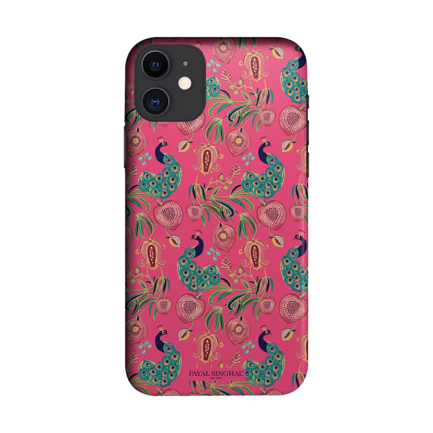 Buy Payal Singhal Anaar and Mor Pink - Sleek Phone Case for iPhone 11 Online
