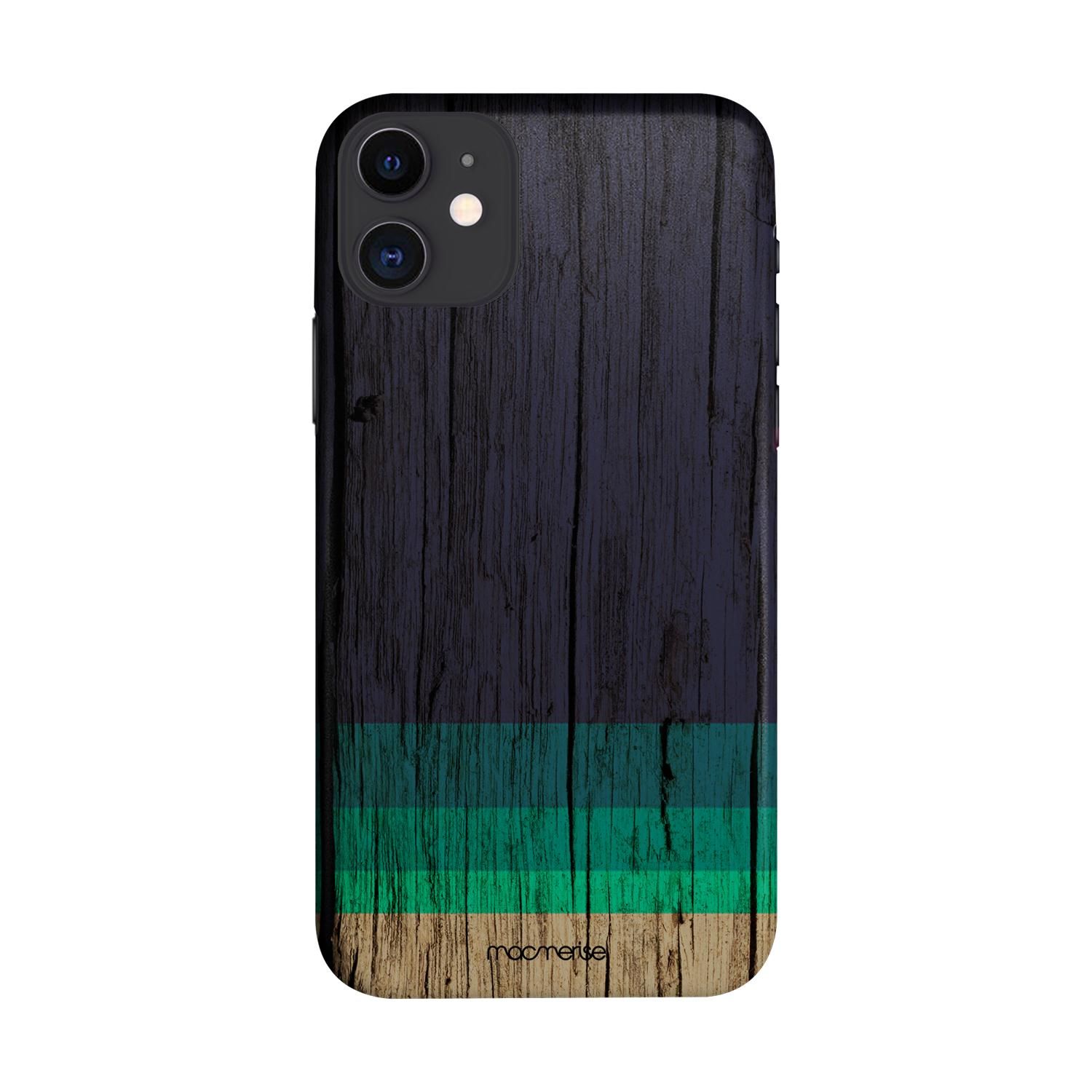 Buy Wood Stripes Blue - Sleek Phone Case for iPhone 11 Online