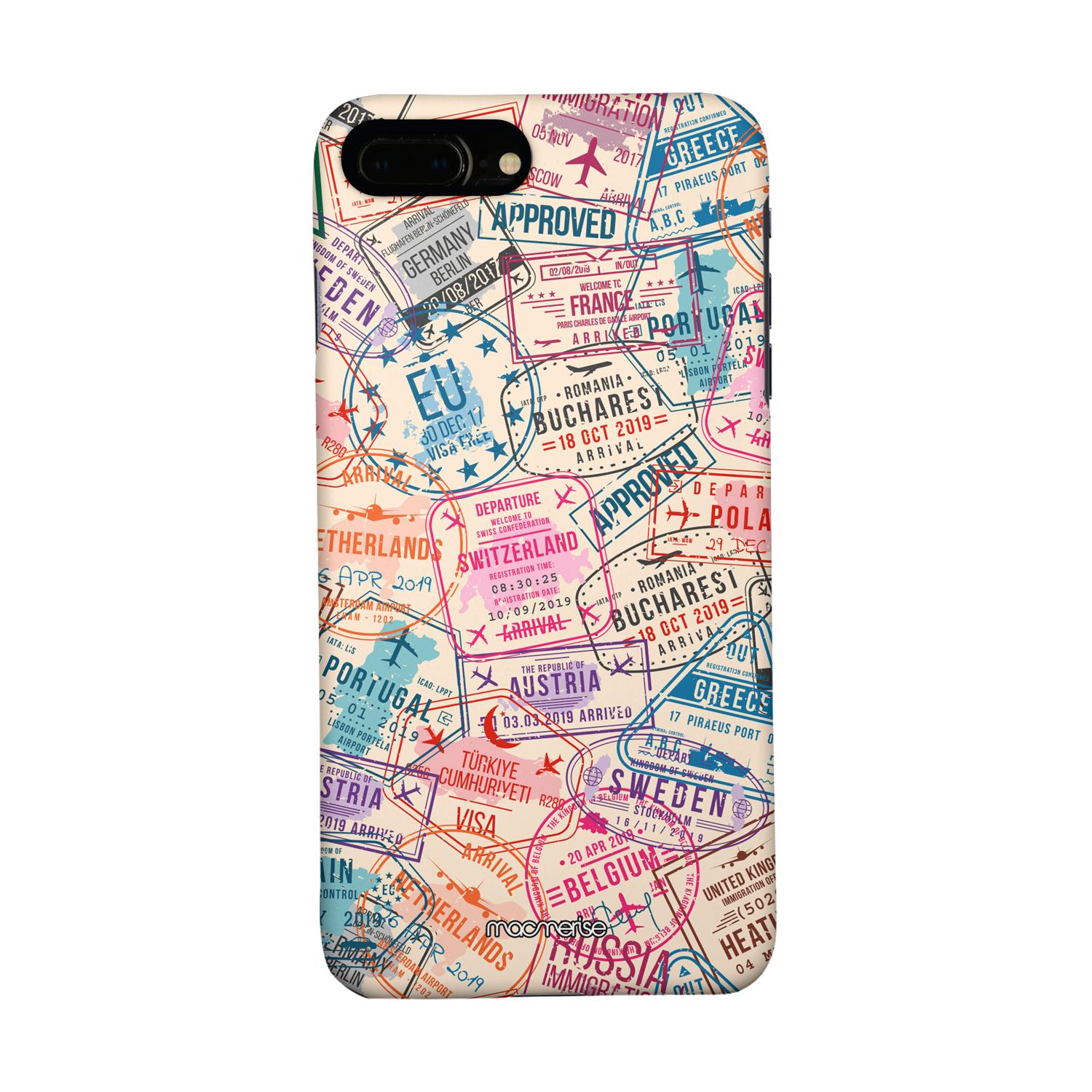 Buy Immigration Stamps Beige - Sleek Phone Case for iPhone 7 Plus Online