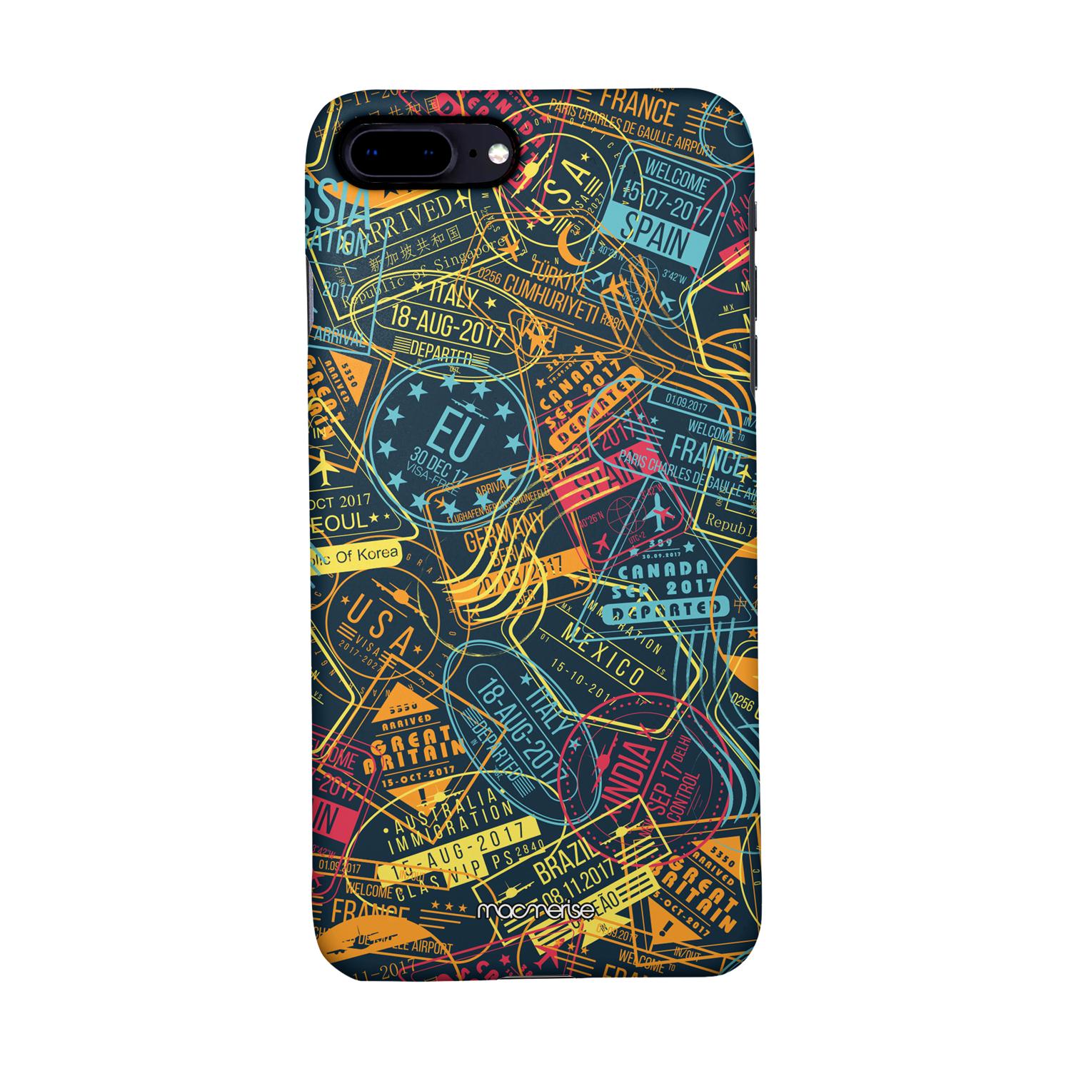 Buy Immigration Stamps Neon - Sleek Phone Case for iPhone 8 Plus Online