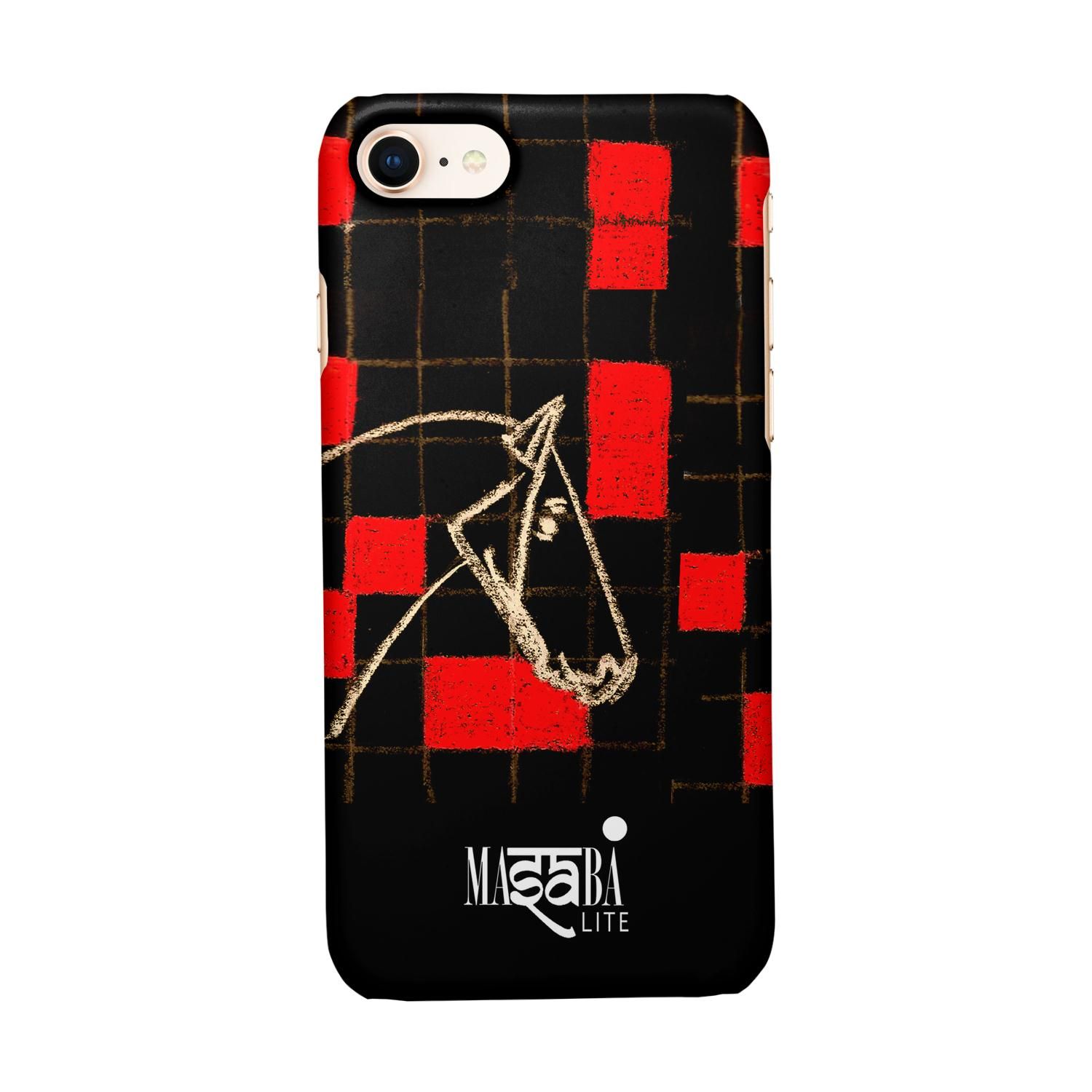 Buy Masaba Red Checkered Horse - Sleek Phone Case for iPhone 7 Online