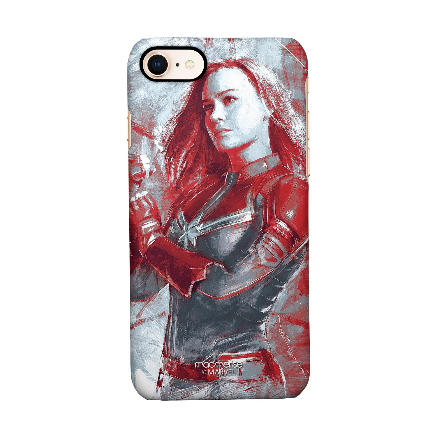Buy Charcoal Art Capt Marvel - Sleek Phone Case for iPhone 8 Online