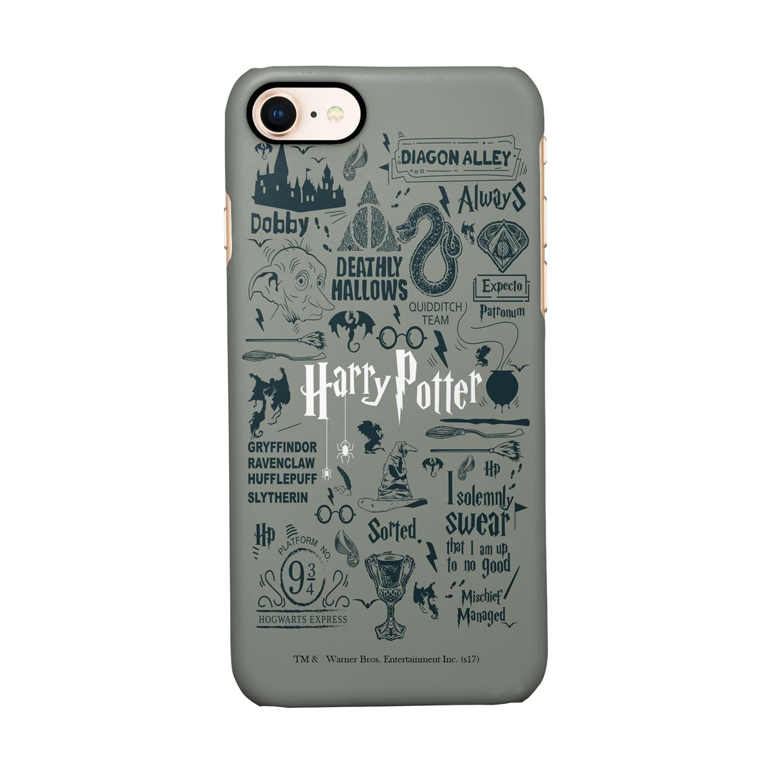 Buy Harry Potter Infographic Grey - Sleek Phone Case for iPhone 8 Online