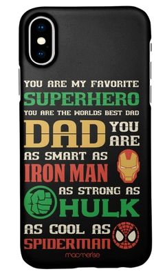 Buy Superhero Dad - Sleek Phone Case for iPhone X Phone Cases & Covers Online