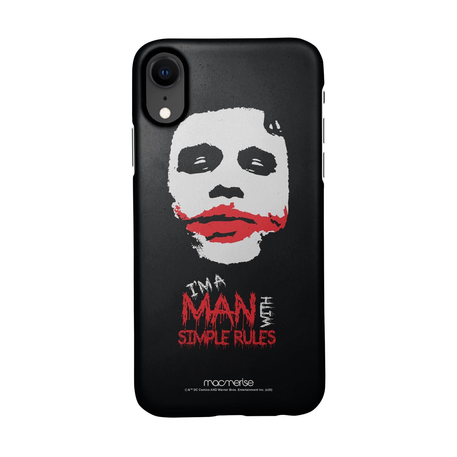 Buy Man With Simple Rules - Sleek Phone Case for iPhone XR Online
