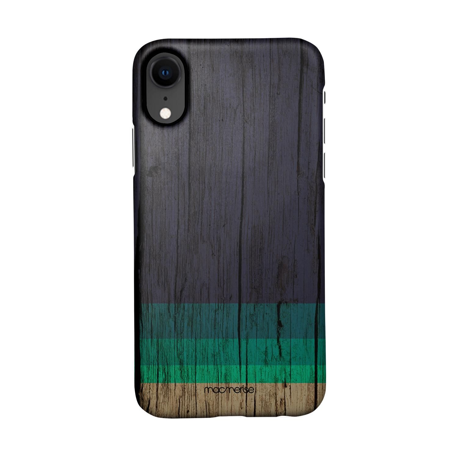 Buy Wood Stripes Blue - Sleek Phone Case for iPhone XR Online