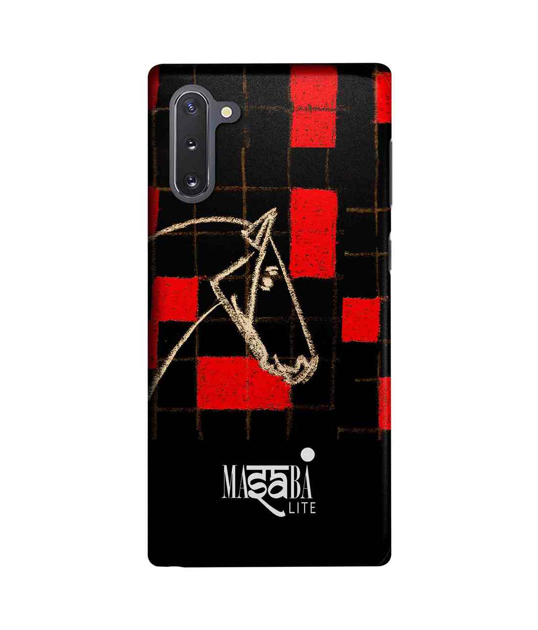 Buy Masaba Red Checkered Horse - Sleek Phone Case for Samsung Note10 Online
