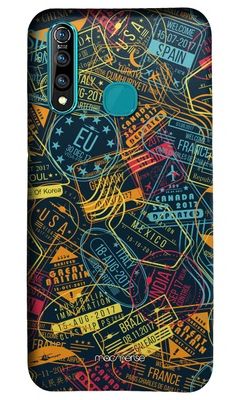 Buy Immigration Stamps Neon - Sleek Phone Case for Vivo Z1 Pro Phone Cases & Covers Online